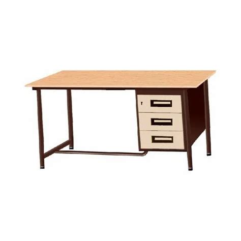 Teak Wood Rectangular Steel Office Table With Storage At Rs 4000 In Nagpur