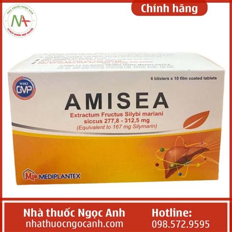 Thuốc Amisea Silymarin 167mg Là Thuốc Gì Giá Bao Nhiêu Mua ở đâu