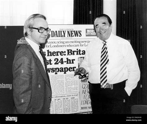 Newspaper Owner Robert Maxwell Right Seen Here With Magnus Linklater