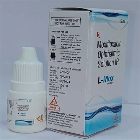 L Mox Moxifloxacin Ophthalmic Solution Ip 5 Ml At Rs 120piece In Warangal