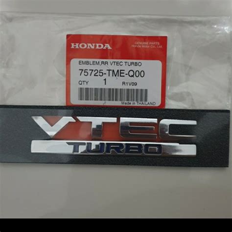 Jual Emblem Belakang Tulisan Logo Vtec V Tec Turbo Honda Crv Turbo