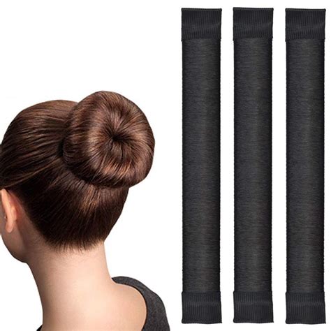 Black Magic Bun Makers 3 Pcs LHAAAYF Professional Hair Bun Maker Donut