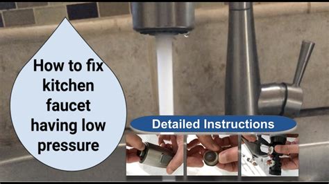 How To Fix Kitchen Faucet Having Low Pressure Youtube