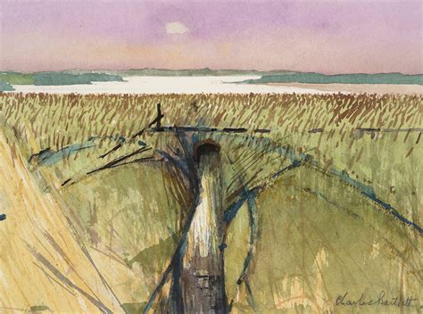 Charles Bartlett Suffolk Reeds 2007 Watercolour On Paper 10 X 13 ½