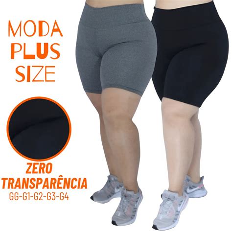 Short Legging Plus Size Feminino Meia Coxa Suplex Bermuda Cintura Alta