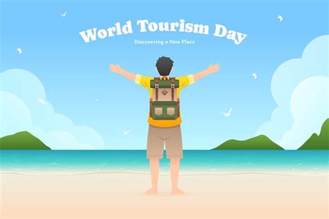 Fondo degradado para el día mundial del turismo Vector Gratis