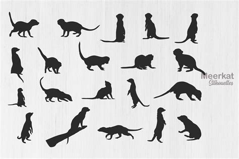 Meerkat Silhouettes Meerkat Svg Graphic By Design Lands · Creative Fabrica