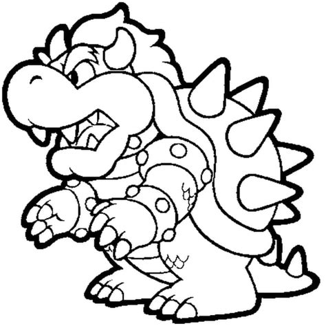 Coloriage bowser en Ligne Gratuit à imprimer