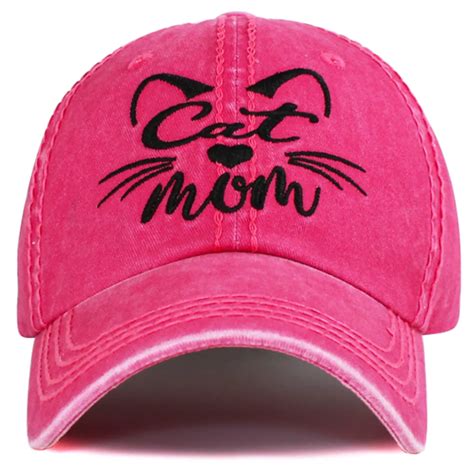 Baseball Cap Cat Mom Pink Kattbutiken Sweden