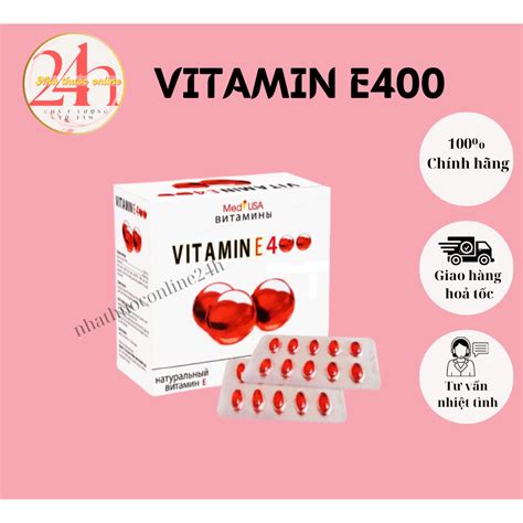 Vitamin E đỏ 400iu Hỗ Trợ Làm đẹp Da Ngăn Ngừa Lão Hóa Có Thêm Lô Hội Hộp 100 Viên [chính