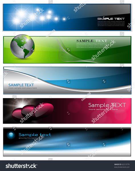 Banners Headers Colorful Abstract Set Vector 62213779 Shutterstock