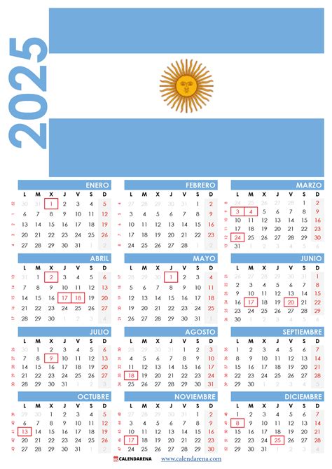 Calendario 2025 Argentina Con Feriados Nan Lauren