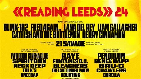 “if Youre Not In The Fields With Us This Year You Are Missing Out” Reading And Leeds Announces