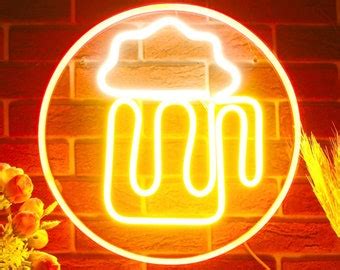 Neon Sign Beer Mug Etsy