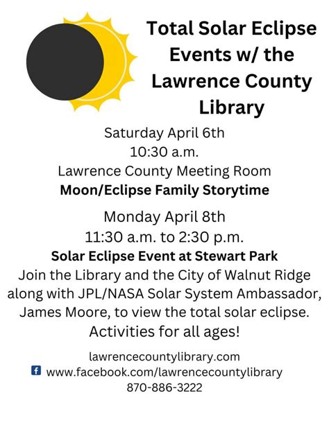 Solar Eclipse Events Lawrence County Library