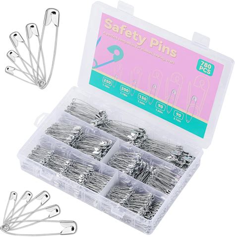 Amazon Pnytty Safety Pins Pcs Assorted Silver Clothes Pins