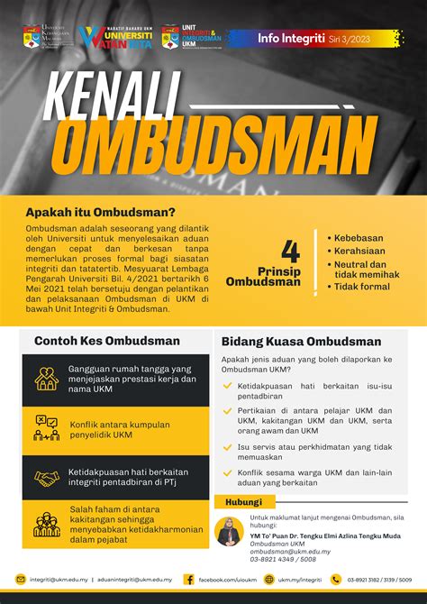 Unit Integriti Ombudsman Mendahului Nilai Wibawa Dan Citra UKM