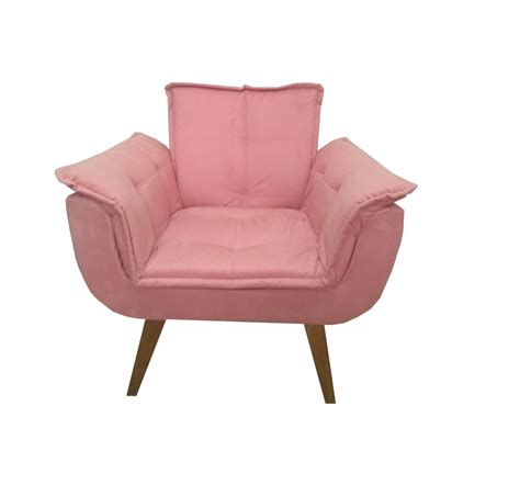 Poltrona Decorativa Opala Rosa Decor Mobille