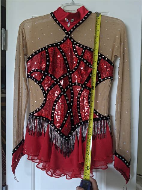 Baton Twirling Costume By Show Off Red Black Etsy