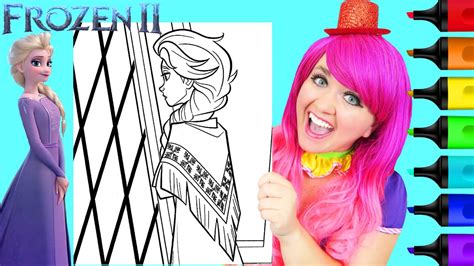 How To Color Elsa Frozen 2 Markers Youtube