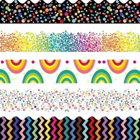 118 Feet Classroom Bulletin Board Borders, Colorful Die Cut, 54% OFF