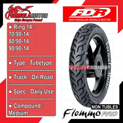 Jual Fdr Flemmo Pro Ring Tubetype All Size Ban Motor Matic Non