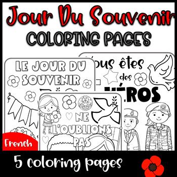 Remembrance Day Coloring Pages Jour Du Souvenir Coloriage Tpt