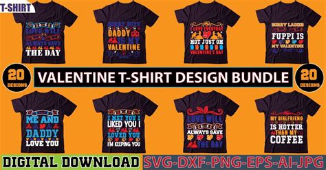 Valentine T Shirt Design Bundle Bundle · Creative Fabrica