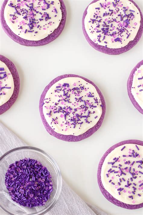 Ube Sugar Cookies with Frosting - Bakes and Blunders