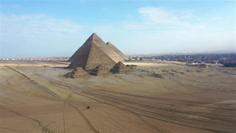 Desert landscape and Pyramids at Giza, Egypt image - Free stock photo ...