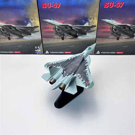 Diecast Alloy 1 100 Scale N Metal Fighter Su 57 Airplane Aircraft Model Su 57 Plane Model For