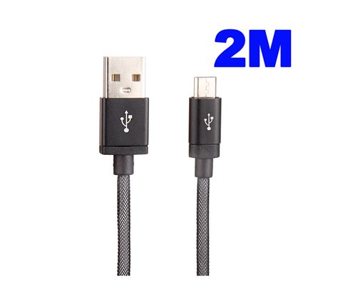 Câble Noir Usb Micro Usb Universel De 2 Mètres Chargeur BUT