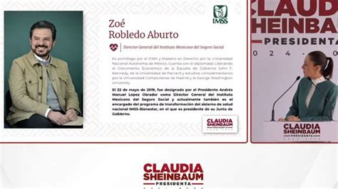 Claudia Sheinbaum Mantendr A Zo Robledo Al Frente Del Imss Video