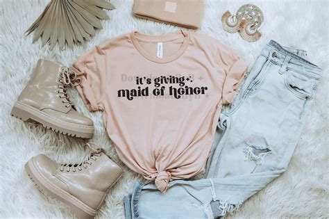 Its Giving Maid Of Honor Svg Files For Cricut Bachelorette Party Shirts
