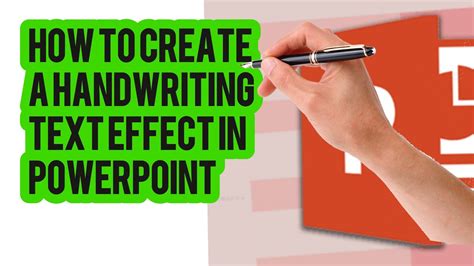 How To Create A Handwriting Text Effect In Powerpoint Youtube