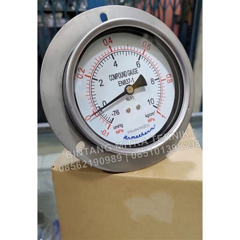 Jual Compound Gauge Armatherm X X Mpa Cmhg Mpa Kg