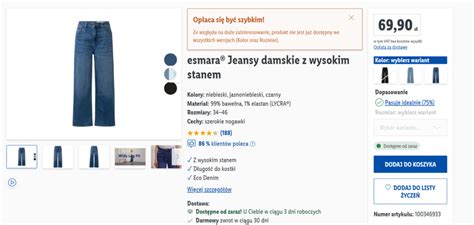 Ultramodne jeansy dostępne w Lidlu w okazyjnej cenie Papilot