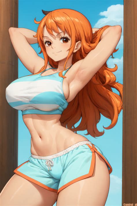 Rule 34 1girls Ai Generated Amiral Ai Armpits Arms Up Booty Shorts Breasts Dolphin Shorts