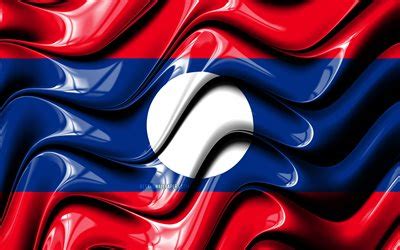 Download imagens Laos bandeira 4k Ásia símbolos nacionais Bandeira