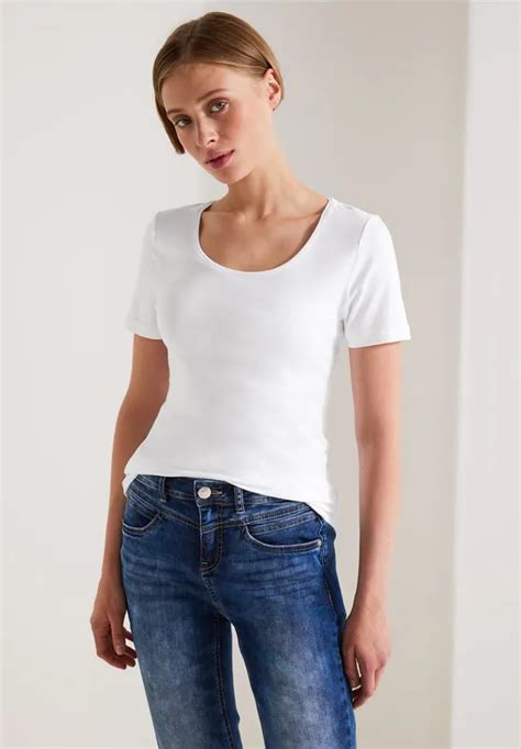 Street One Basic Long T Shirt Für Damen In Weiß Ivy Street One