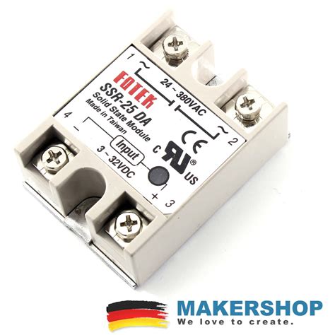 Fotek SSR 25 DA Solid State Relais Arduino Raspberry Pi MAKERSHOP DE