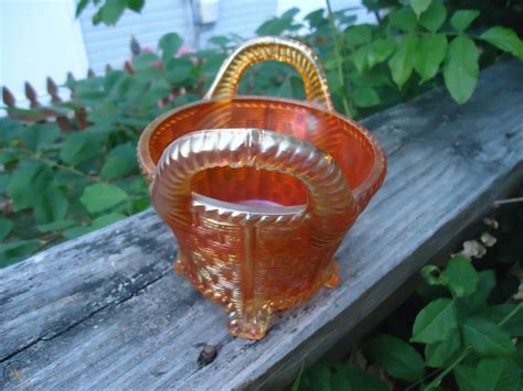 Northwood Carnival Glass Bushel Basket 3853265553