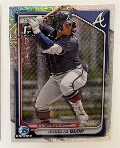 2024 BOWMAN CHROME Mojo réfracteur BCP 11 Douglas Glod Atlanta Braves