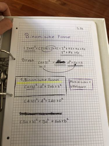 Binomische Formeln Flashcards Quizlet