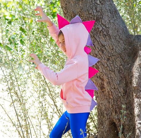 Pink Dinosaur Costume Pink Dinosaur Hoodie Girl Dino