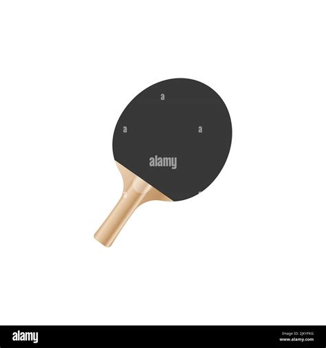 Table Tennis Racket Vector Icon Ping Pong Racket Isolated On White