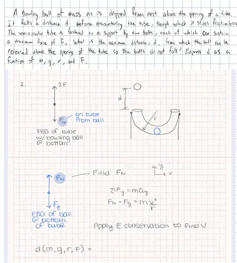 Solved A A Bowling Ball Of Mass Mis Dropped From Rest Chegg