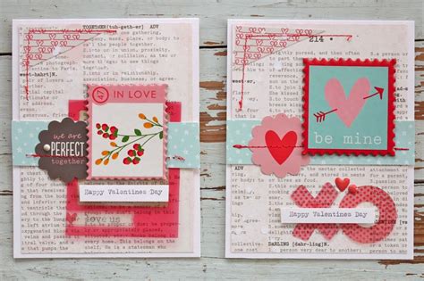 Mish Mash Valentine Cards Using Gossamer Blue February Kits Hearts