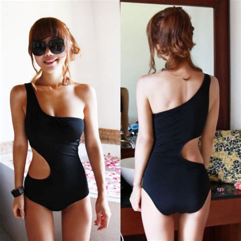 New 2017 Women One Shoulder Swimsuit Beachwear Swimwear Push Up Monokini Bikini Bathing Bath