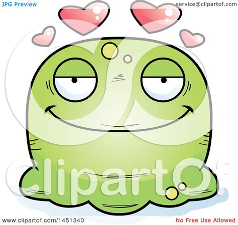 Clipart Graphic Of A Cartoon Loving Blob Character Mascot Royalty